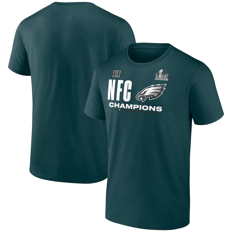 Men NFL Philadelphia Eagles green 2025 T shirts style 3->nfl t-shirts->Sports Accessory